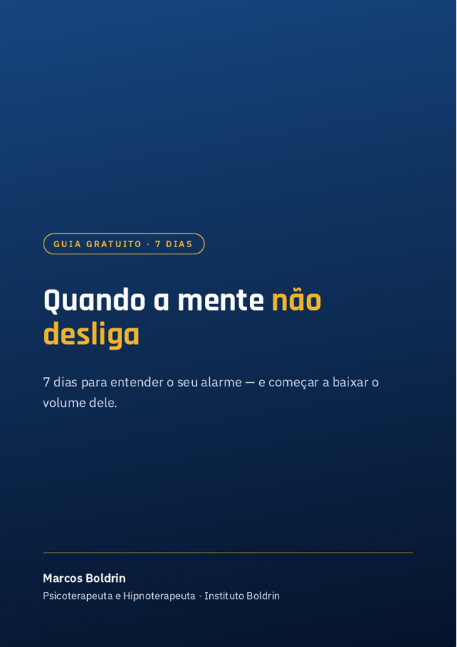 Capa do guia Quando a mente não desliga