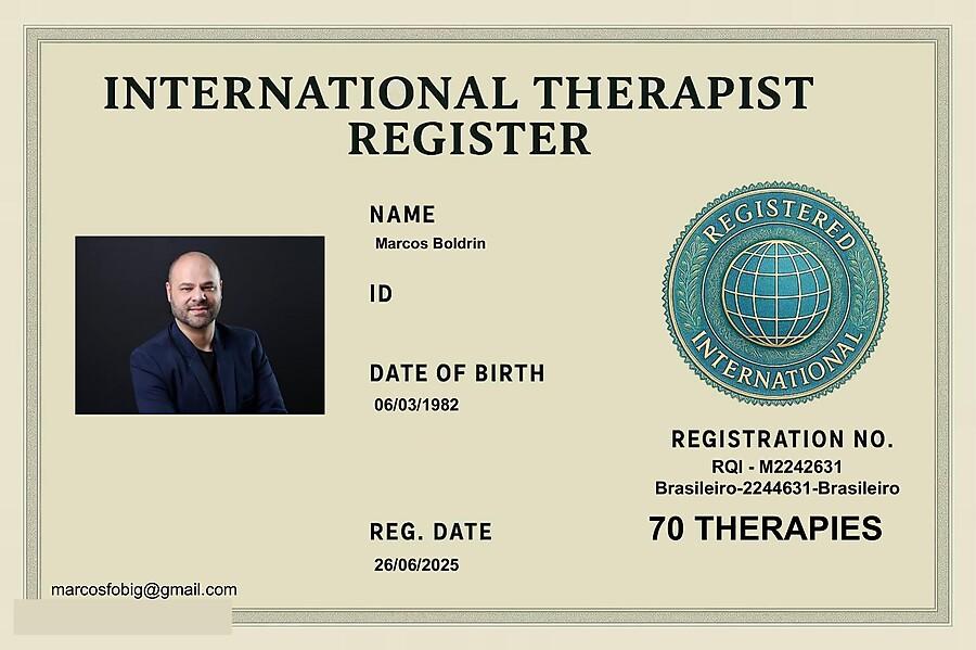 Registro Internacional de Terapeuta - Marcos Boldrin