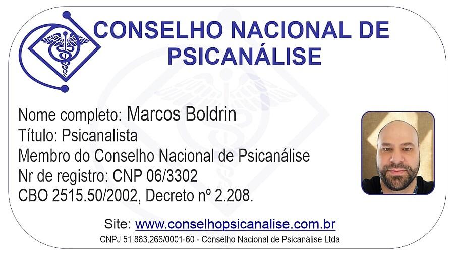 Conselho Nacional de Psicanálise - Marcos Boldrin